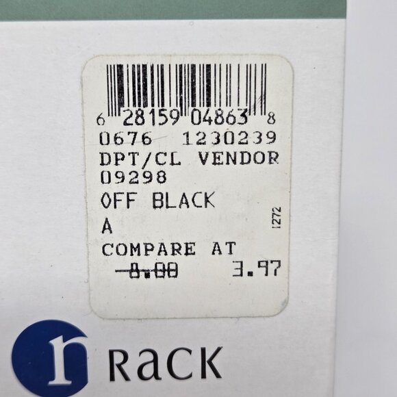 2 Nordstrom Support Pantyhose 9298R Control Top Sheer Toe Navy Off Black Size A - Picture 3 of 7